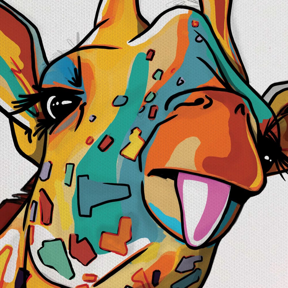 White Giraffe Canvas Print wall art product Art Print Shop