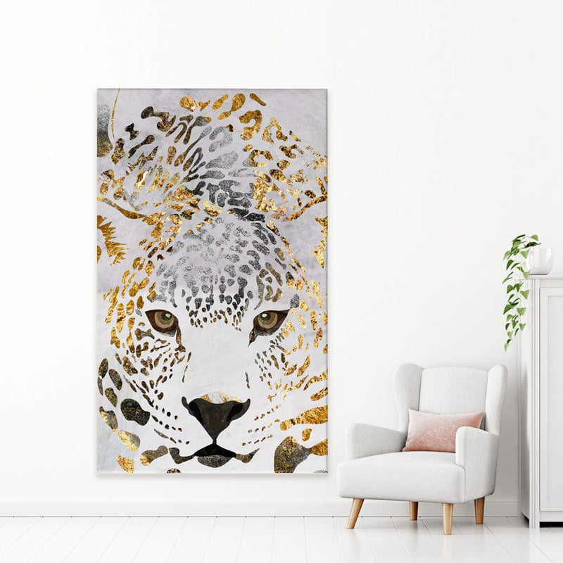 White Jaguar Canvas Print wall art product Sarah Manovski