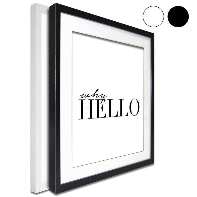 Why Hello Framed Art Print wall art product Art Print Shop