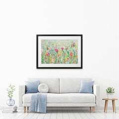 Wild Meadow In Green Framed Art Print wall art product Jane Brookshaw